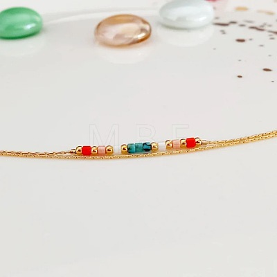 Elegant Glass Seed Beaded Bracelets JA5046-2-1