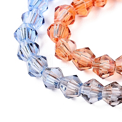 Gradient Color Baking Painted Glass Bead Strands DGLA-A039-T4mm-A014-1