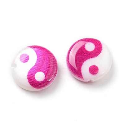 Printed Natural Freshwater Shell Beads SHEL-R129-07A-04-1