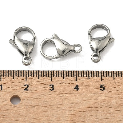 Tarnish Resistant 304 Stainless Steel Lobster Claw Clasps STAS-G035-G-1