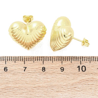 Brass Stud Earrings EJEW-Q015-18G-1