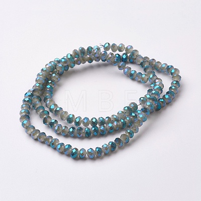 Electroplate Glass Beads Strands EGLA-F124-FR-A01-1