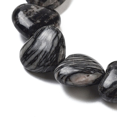 Natural Black Netstone Beads Strands G-B022-27C-1