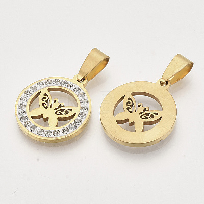 201 Stainless Steel Pendants STAS-N089-92G-1