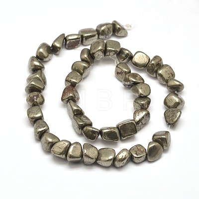 Natural Pyrite Nuggets Beads Strands G-I125-82-1