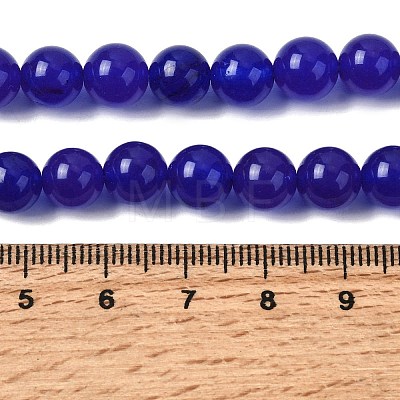 Natural White Jade Beads Strands G-H348-8mm-07-1