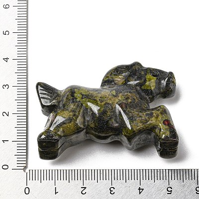 Natural Dragon Blood Carved Healing Horse Figurines DJEW-D012-05A-1