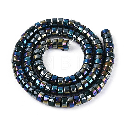 AB Color Plated Opaque Glass Beads Strands LS-GLAA-T026-3x6mm-P16-1