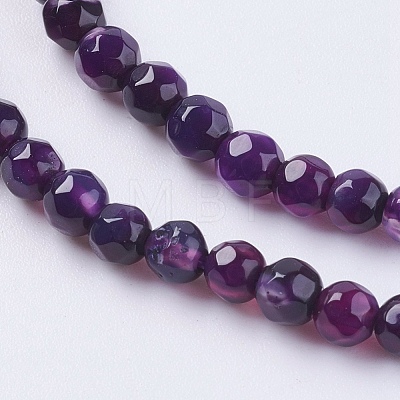 Natural Agate Beads Strands G-G580-4mm-29-1