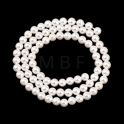 Electroplated Shell Pearl Beads Strands BSHE-C011-02-1