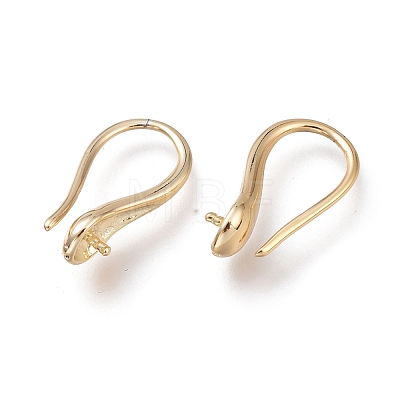 Brass Earring Hooks KK-H102-09LG-1