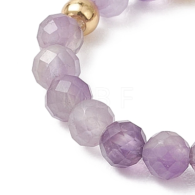 Natural Mixed Gemstone & Pearl Bead Finger Rings for Women RJEW-JR00965-1