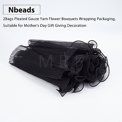  2Bags Pleated Gauze Yarn Flower Bouquets Wrapping Packaging OP-NB0001-13A-1
