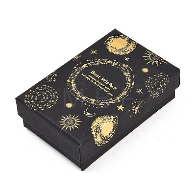 Gold Stamping Planet Cardboard Jewelry Packaging Boxes CON-T002-01B-1