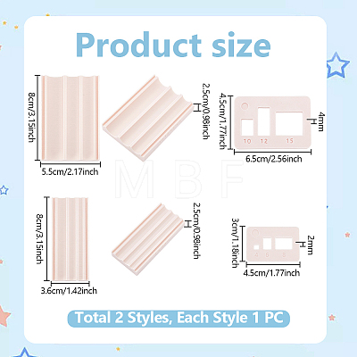 2 Bags 2 Styles Plastic Polymer Clay Bead Round Mold DIY-UN0008-60-1