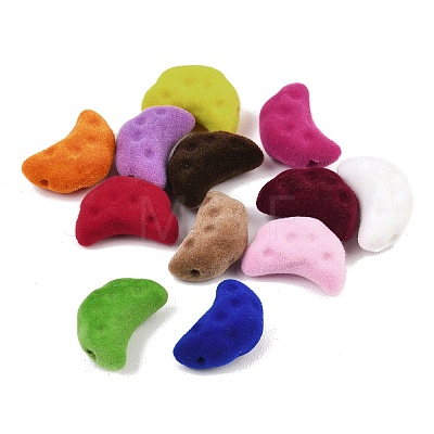 Flocking Opaque Acrylic Beads OACR-B051-01A-1