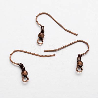 Earring Jewelry Findings Red Copper Iron Earring Hooks X-E135-NFR-1