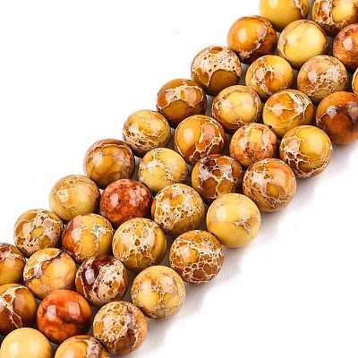 Natural Imperial Jasper Beads Strands G-N342-63J-1