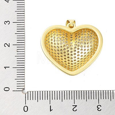 Rack Plating Brass Micro Pave Clear Cubic Zirconia Pendants KK-A208-06G-1