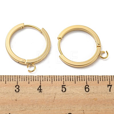 201 Stainless Steel Huggie Hoop Earrings Findings STAS-A167-01H-G-1