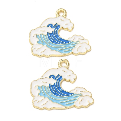 Ocean Alloy Enamel Pendants ENAM-B041-01S-1
