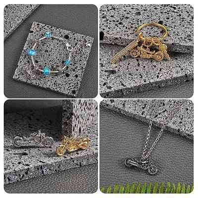 6Pcs 3 Colors Brass Micro Pave Clear Cubic Zirconia Pendants ZIRC-SZ0003-14-1