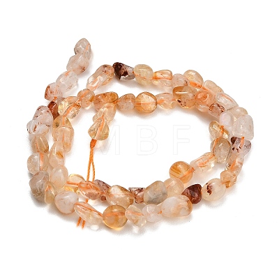 Heated Natural Citrine Beads Strands G-D108-A03-03-1