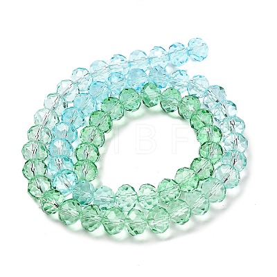 Transparent Painted Glass Beads Strands X1-DGLA-A034-T8mm-A16-1