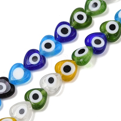 Handmade Evil Eye Lampwork Beads Strands LAMP-G166-05A-02-1