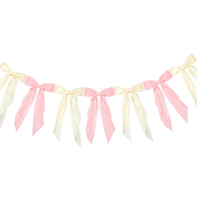 1Pc Polyester Bowknot Congratuation Banners FEPA-CP0001-04-1