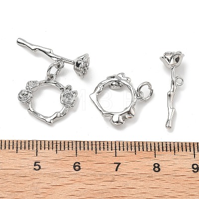 Brass Toggle Clasps X-KK-B129-20P-1