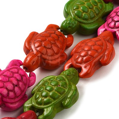 Dyed Synthetic Turquoise Beads Strands X-G-G024-01-1