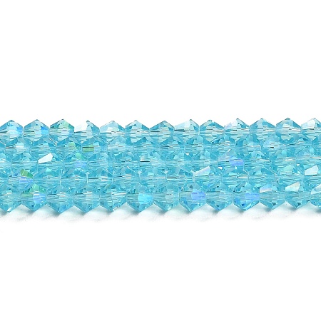 Transparent Electroplate Glass Beads Strands LS-EGLA-A039-T2mm-L20-1