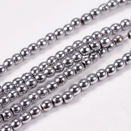 Electroplate Non-Magnetic Synthetic Hematite Beads Strands X-G-J169A-2mm-02-1