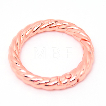 Zinc Alloy Spring Gate Rings PALLOY-WH0081-51B-02-1