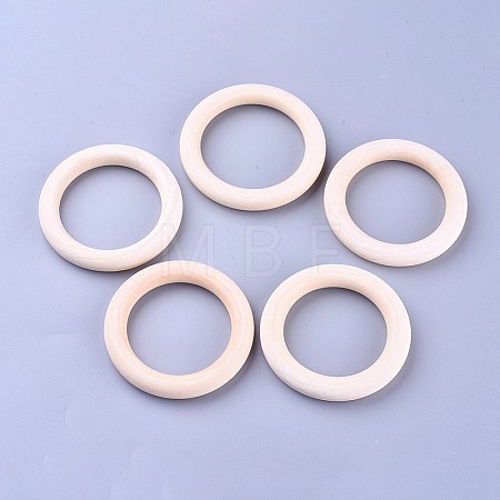 Unfinished Wood Linking Rings X-WOOD-F002-01-70mm-1