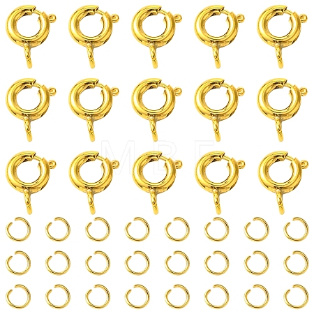 Brass Spring Ring Clasps KK-FS0001-50G-1