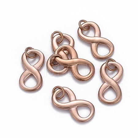 304 Stainless Steel Charms X-STAS-L218-17RG-1