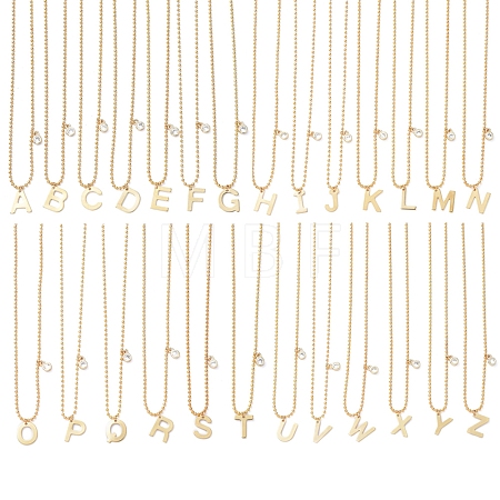 Letter A~Z Pendant Necklaces NJEW-JN02837-1