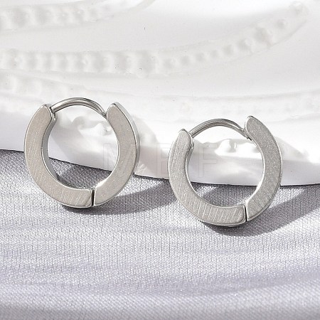 Tarnish Resistant 202 Stainless Steel Huggie Hoop Earrings X-EJEW-O087-09A-P-1