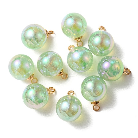 10Pcs UV Plating Acrylic Pendants FIND-YW0002-05E-1