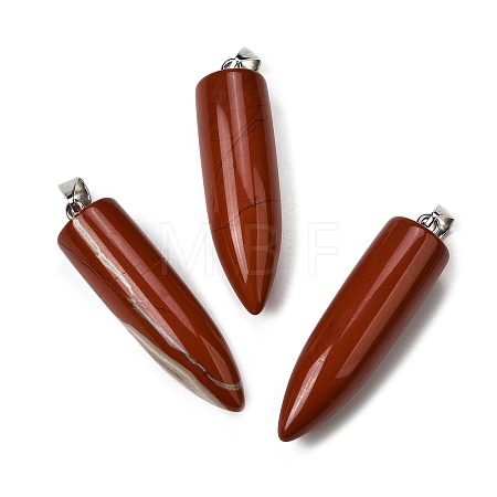 Natural Red Jasper Pointed Pendants G-F820-12M-1