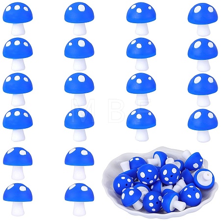 20Pcs Mushroom Silicone Focal Beads JX901A-1