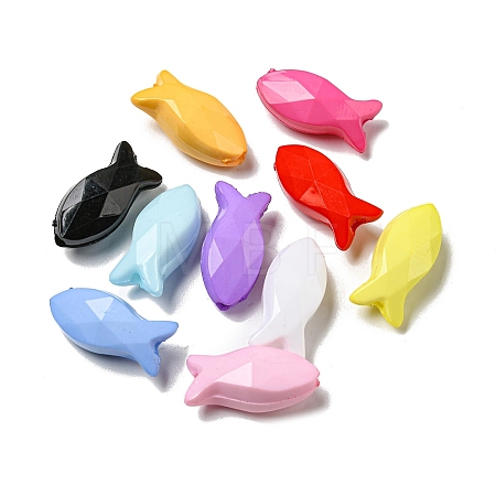 Opaque Acrylic Beads PACR-C006-17-1