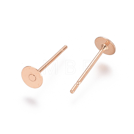 304 Stainless Steel Stud Earring Findings STAS-E484-67F-RG-1