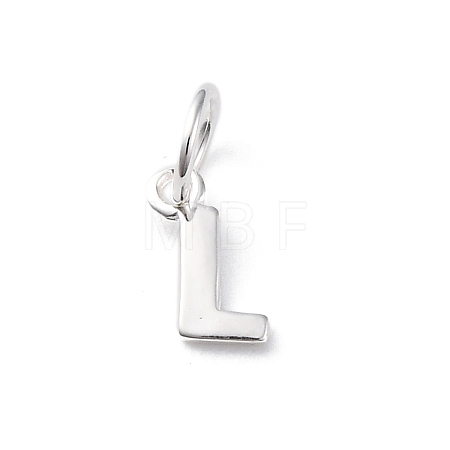 925 Sterling Silver Letter Charms STER-C012-01S-L-1