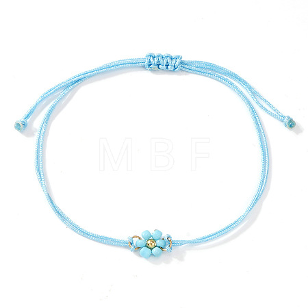 Adjustable Glass Seed Bead Link Bracelets DH6590-6-1
