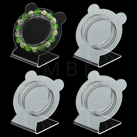 4Pcs Clear Acrylic Slant Back Single Bracelet Bangle Display Stands AC-FS5191-01C-1