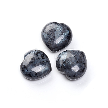 Natural Larvikite Heart Love Palm Worry Stone G-I274-46C-1