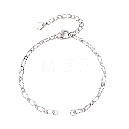 3.5MM Brass Oval Link Chain Bracelets Making AJEW-JB01492-1